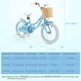 thumbnail image 3 of Prorider 16" Kid's Bike with Training Wheels Adjustable Handlebar Seat Handbrake Blue, 3 of 10