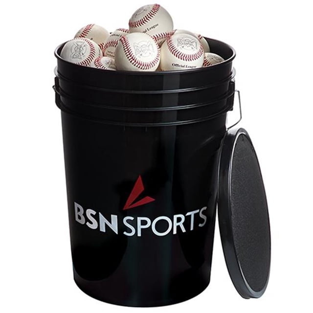 Seau avec 36 Marques 1 Official League Baseballs