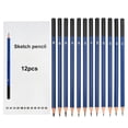 thumbnail image 2 of Technical Sketching Pencil Set 12pcs | Graphite Drawing Pencils 5H-8B | Hexagonal Anti-Roll Design | Durable Wood | Blue | For Portrait, Landscape, Comic, Architecture Sketching | 17.8cm | High, 2 of 6