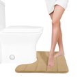 thumbnail image 1 of Dvkptbk Carpets Suits Memory Foam Bath Mat U Shape Toilet Mats Bathroom Rugs Soft Comfortable Water Quick Drying Absorption Non-Slip Thick Machine Washable Easier to Dry Dark Bathroom Accessories, 1 of 7