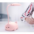 thumbnail image 1 of maskred Lampe de Bureau LED avec Port USB et Luminosité Réglable Petite Lampe de Bureau Lampe de Bureau pour Enfants Lampe de Bureau Mignonne Lampe de Bureau LED Lampe de Table Chat Blanc, 1 of 6