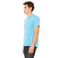 thumbnail image 3 of Bella  Canvas Unisex Crew Neck Triblend Short Sleeve Tee, L, Aqua Triblend, 3 of 3