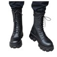 thumbnail image 3 of Kcodviy Bottes pour Femmes Grande Taille Bottes pour Femmes Mi-Hautes à Talon Épais Bout Rond Bottes Courtes de Moto Mi-Hautes pour Femmes Mi-Hautes pour Femmes Mi-Hautes pour Femmes, 3 of 4