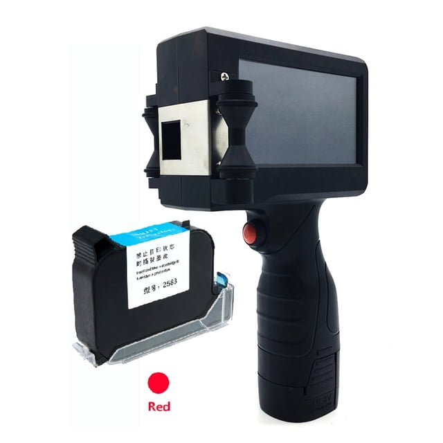 Imprimante à Jet d'Encre Portative 1/2 Po, Codeur Tactile, Machine d'Impression d'Étiquettes avec Importation USB, QR / Code-Barres / Logo, Imprimante 12,7 mm, Impression Multi-Format