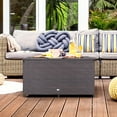 thumbnail image 3 of Costway 133 Gallon Patio Rattan Storage Deck Box Container Wheel Handle W/Liner, 3 of 10