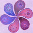 thumbnail image 1 of Ahgly Company Tapis d'Intérieur Lavables en Machine, Carrés, Orchidées de Transition, Violet, 6' Carré, 1 of 7