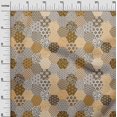 thumbnail image 3 of oneOone Silk Tabby Tan Fabric Geometric Sewing Craft Projects Fabric Prints By Yard 42 Inch Wide, 3 of 5