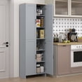 thumbnail image 2 of HOMCOM Armoire de Garde-Manger de Cuisine 67 Pouces à 4 Portes avec Tablettes Ajustables, 2 of 10