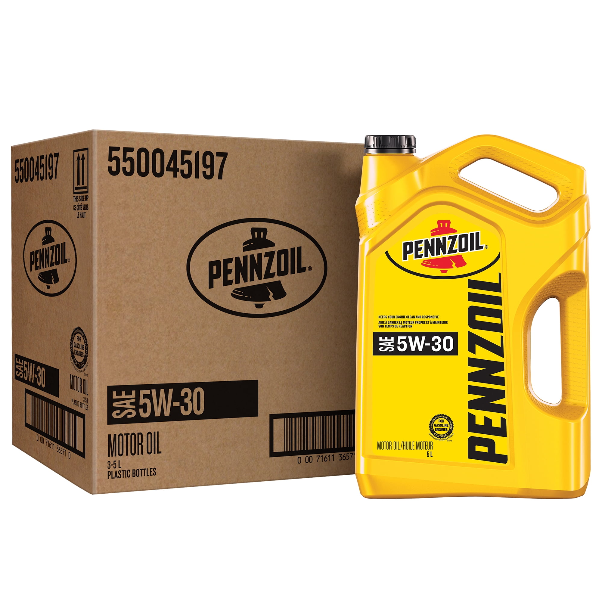 Pennzoil 5W-30 Motor Oil, 5 Litre (3 pack)