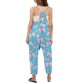 thumbnail image 5 of Girls Overall Bow Print Jumpsuits Rompers for Girls Spaghetti Strap Rompers with Pockets Girls Summer Outfits 11-12 Y, 5 of 5