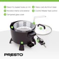 thumbnail image 3 of Presto 6008 Grande Bouilloire Cuiseur Vapeur et Friteuse avec Couvercle en Verre, Noir, 3 of 10