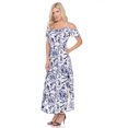 thumbnail image 1 of White Mark Women's Cold Shoulder Tie Dye Maxi Dress, 1 of 6