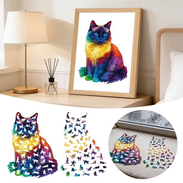 FYDUN pièces de puzzle de forme unique Puzzles en bois de forme unique