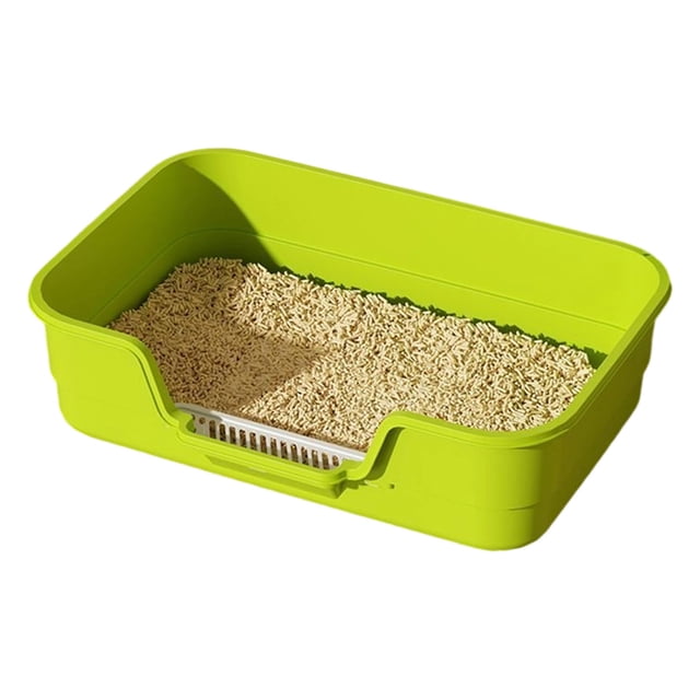 Litière pour Chats Spacieuse Semi-Fermée pour Grands Chats avec Circulation d'Air Améliorée et Conception de Protection