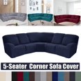 thumbnail image 4 of CHOK 2024 5 Seat Corner Sofa Cover Sectional Recliner Corner Sofa Protector for Livingroom Deep Blue, 4 of 10