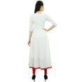 thumbnail image 1 of Bimba Kurti Ethnique de Designer pour Femmes, Robe Kurta Anarkali Évasée avec Pompon, 1 of 2
