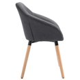 thumbnail image 3 of vidaXL Dining Chairs 6 pcs Dark Grey Fabric, 3 of 5