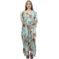 thumbnail image 3 of Bimba Robe Maxi de Maternité pour Mamans Bleu Pâle à Imprimé Floral avec Ceinture-26, 3 of 7