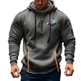 thumbnail image 3 of Styesk Sweatshirts for Men Men's Spring And Fall Printed Hooded Sweatshirt Zipper Multi-Pocket Pullover Sweatshirt, 3 of 4