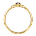 thumbnail image 4 of Birthstone Oval Ring with Shoulder Accents - Blue Sapphire (September), 4 of 5