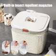 thumbnail image 4 of Lksixu Airtight Rice Dispenser -Cover Rice Bucket For Cereal Grain Flour Rice Beans Pet Grain Countertop Large Rice Storage Container With Lid- Proof Household Cereal Storage Bin Organizer and Storage, 4 of 8