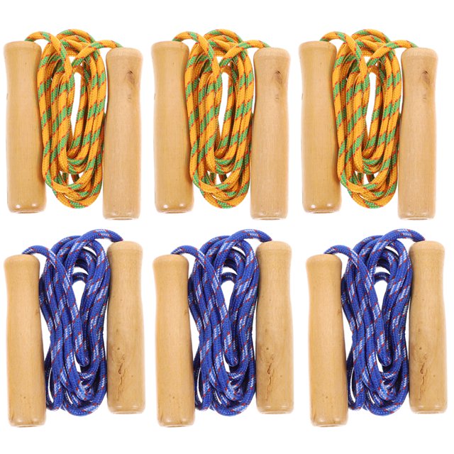 Miangastore 6Pcs Weight Loss Jump Rope Fitness Hopping Rope Outdoor Skipping Rope Sporting Accessory
