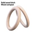 thumbnail image 2 of Made Of Fitness Wood Gymnastics Rings Solid Birch Wood Compact WoodSolid Birch Is More Environmentally Friendly, 2 of 10