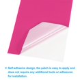 thumbnail image 4 of Unique Bargains Down Jacket Repair Patch 4' x 8', 2 Pack Self Adhesive Nylon Fabric Patch, Rose Red, 4 of 5