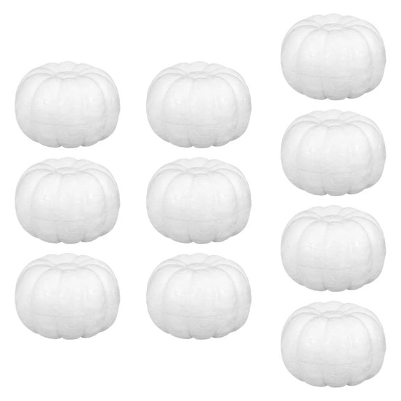 KLKCMS 10 Pcs Citrouilles en Mousse Décoratives Bricolage pour Halloween Automne Noël 7 cm
