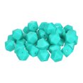 thumbnail image 1 of Unique Bargains 17 mm Hexagonal Silicone Beads, Polygonal Beads Bulk, Turquoise 30Pcs, 1 of 7