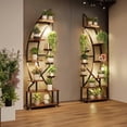 thumbnail image 1 of Support pour Plantes d'Intérieur avec Lumières de Croissance, Étagère pour Plantes en Métal à 9 Niveaux de 68 Pouces de Hauteur avec Roulettes, Grand Présentoir pour Plantes, Support Courbé pour Plantes pour Salon, Patio, 1 of 9