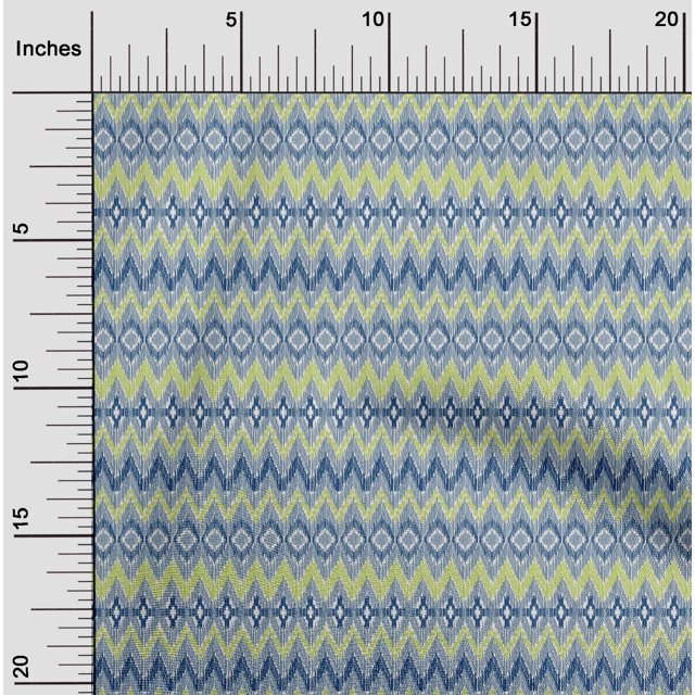 oneOone Viscose Jersey Fabric Chevron Ikat Print Sewing Fabric BTY 60 Inch Wide