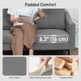 thumbnail image 4 of HOMCOM 2 Seater Sofa, Upholstered Loveseat with Button Tufted, Grey, 4 of 10