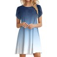 thumbnail image 2 of Robe d'Été pour Femmes 2024 Mode Grande Taille Décontractée Col Rond Manches Imprimé Floral avec Poche Robe Ample Longueur Genou 50 % de Réduction!, 2 of 4