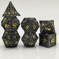 thumbnail image 4 of 7Pcs Polyhedral Dice Irregular Big Set Toys Table Games Numbers Board Games Balck Golden, 4 of 6