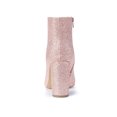 thumbnail image 3 of Unique Bargains Bottines Chelsea à Paillettes pour Femmes à Bout Pointu à Talon Bloc, 3 of 8