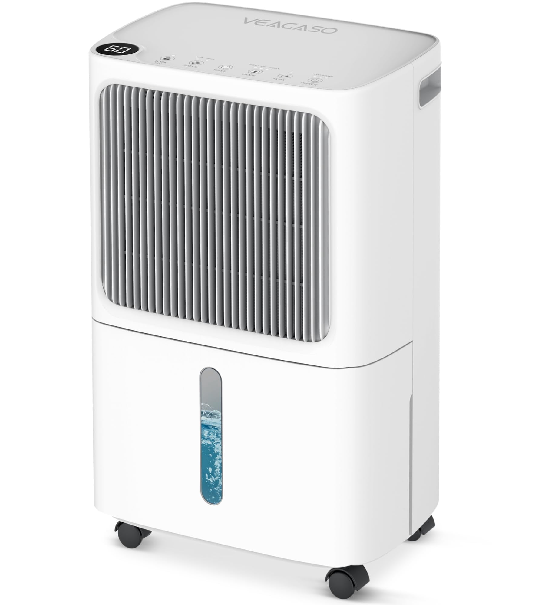 2500 Sq.Ft Dehumidifier for Basement with Drain Hose Max 34 Pints Dehumidifiers for Home Bathroom Large Room Bedroom Three Modes Intelligent Humidity Control Dry Clothes 24HR Timer