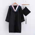 thumbnail image 3 of 1 Ensemble Beau Tricoté Graduation Uniforme Polyester Élégante Robe de Graduation de Touche Festive pour la Photographie, 3 of 9