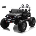 thumbnail image 1 of VOLTZ TOYS Lifted Monster Jeep Style 24V 2-Seater Kids Ride-On Off-Road Car Truck, 4WD Motorized Toy Vehicle with Parent Remote Control, Leather Seat, EVA Tires, Black, 1 of 7