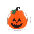 thumbnail image 3 of Halloween Trick Or Treat Bags, Pumpkin Halloween Candy Bags, Lightweight Sturdy Trick Or Treat Bucket For Party Halloween Decorations, 8X9 Inch Halloween Bags For Trick Or Treating, 3 of 7