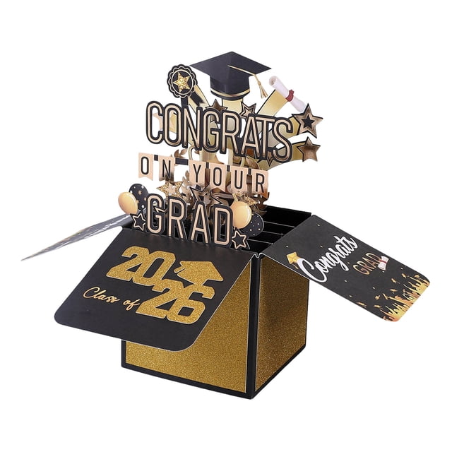 Graduation Up Card 2026 3D Happy Graduation Card With Envelope Congratulation Greeting Cards For High School College With Envelope And Note Card