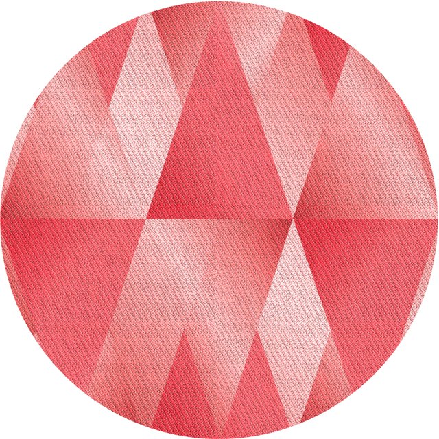 Ahgly Company Machine Washable Indoor Round Transitional Light Coral Pink Area Rugs, 3' Round