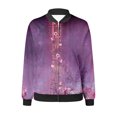 thumbnail image 5 of EQWLJWE Liquidation d'Économies d'Été! Veste Bomber de Baseball Zippée à Poches Imprimées Décontractée pour Femmes, Manteau, 5 of 5