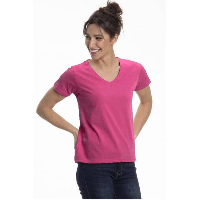 Sierra Socks T-Shirts à Col en V pour Femmes (S, Rose)