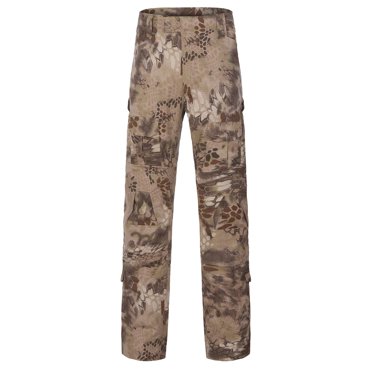 EGNMCR Men's Lightweight Pants, Cargo Pants Men, Linen Pants Men, Mens Casual Loose Fit Elastic Waist Pants Men Casual Zipper Wear-resistant Training Suit Camouflage Trousers Men Pants