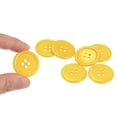 thumbnail image 4 of Unique Bargains Boutons de Couture Ronds en Résine Jaunes à 4 Trous (Lot de 100), 4 of 5