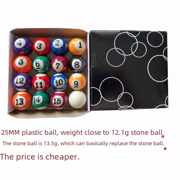 32mm Resin Mini Billiard Balls for Kids - Standard Size Children's Pool Balls Set, Durable Plastic Training Balls for Amateur Practice & Beginner Skill Development, Ideal Bulk Toy Supplies