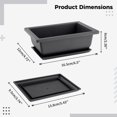 thumbnail image 4 of Plastic Plant Pot Rectangular - 6PCS Planter Pot Flower Pot with 6PCS Drip Tray, 4 of 5