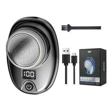 Rasoir Électrique pour Hommes, Tondeuse à Barbe Portable, Rasoir de Rasage Rechargeable avec Batterie, Affichage Numérique pour la Maison