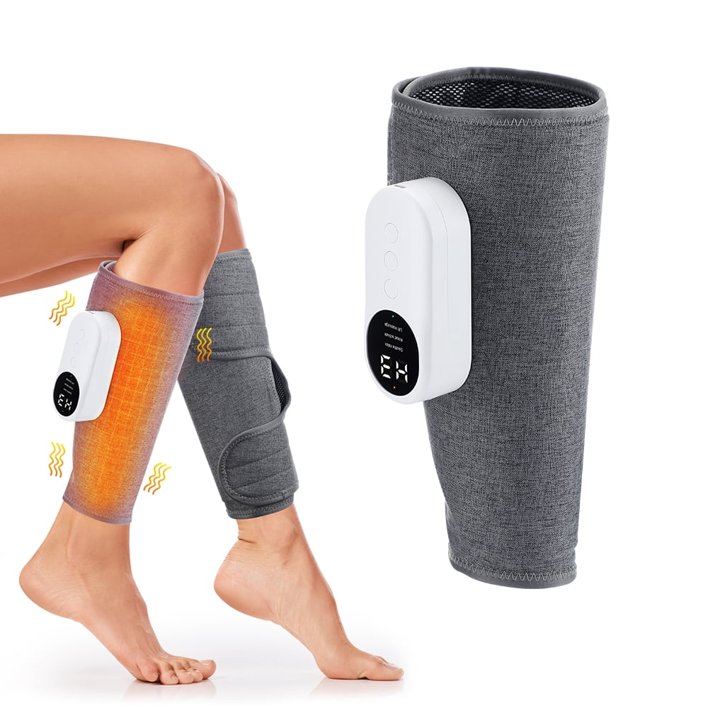 Leg Massager,Leg Compression Massager for Circulation,3 Modes and 3 intensities of Leg Massager with Heat and air Compression for Tired and Tense Legs 2Pcs